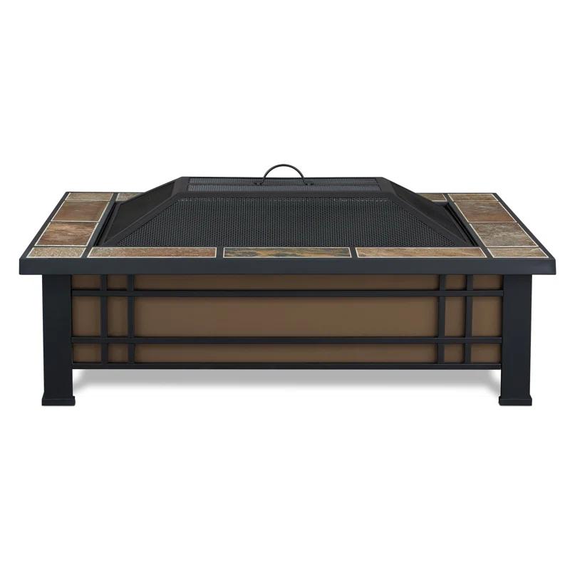 Hamilton Steel Wood Burning Fire Pit Table