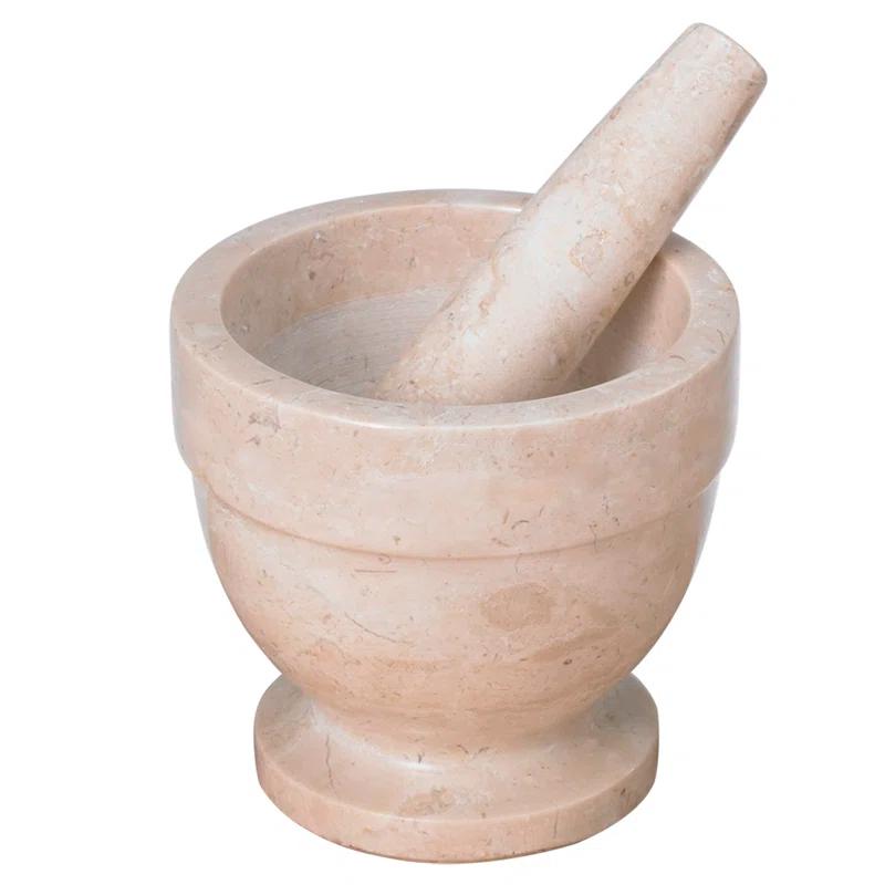 Creative Home Marble Mortar And Pestle Set