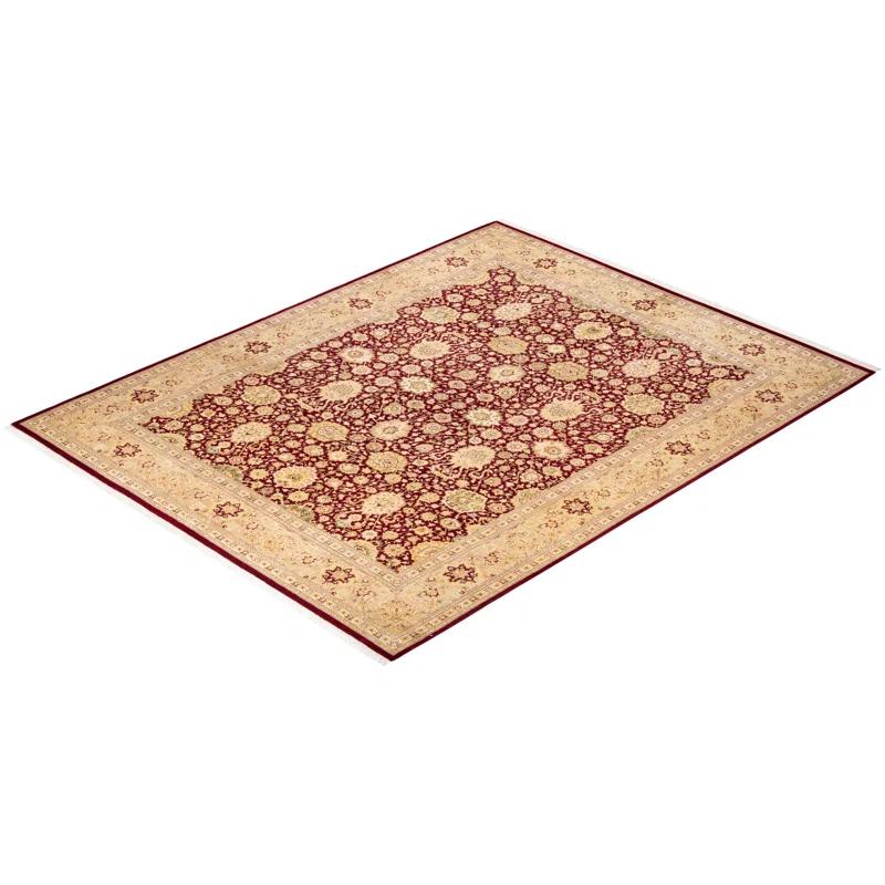 Isabelline Veleria Mogul One-of-a-Kind Traditional Hand-Knotted Red/Tan Area Rug 8'1" x 10'2" & Reviews | Wayfair
