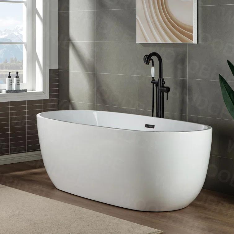 WoodBridge Cove 1 Handle Bathroom Freestanding Tub Filler with Diverter F0010ORBVT