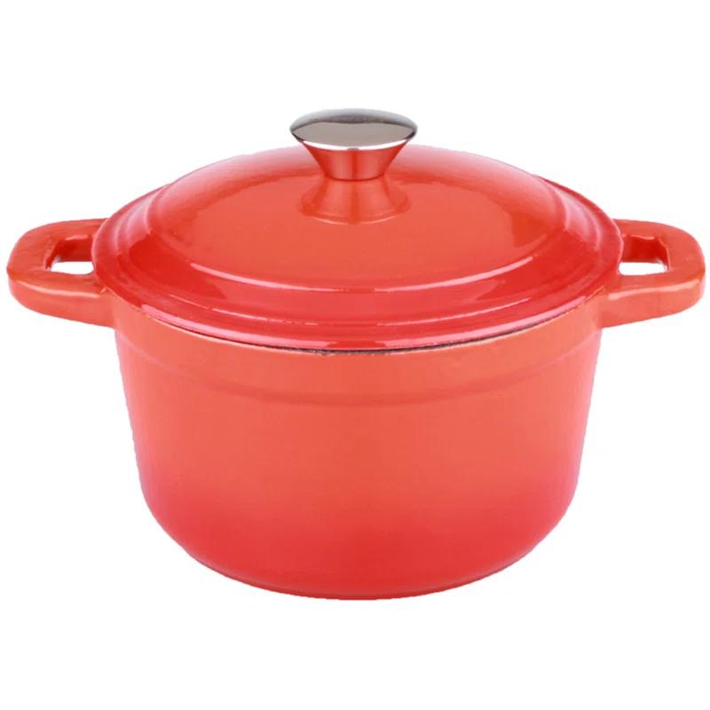 Prep & Savour Neo Cast Iron 3qt. Round Dutch Oven with Lid