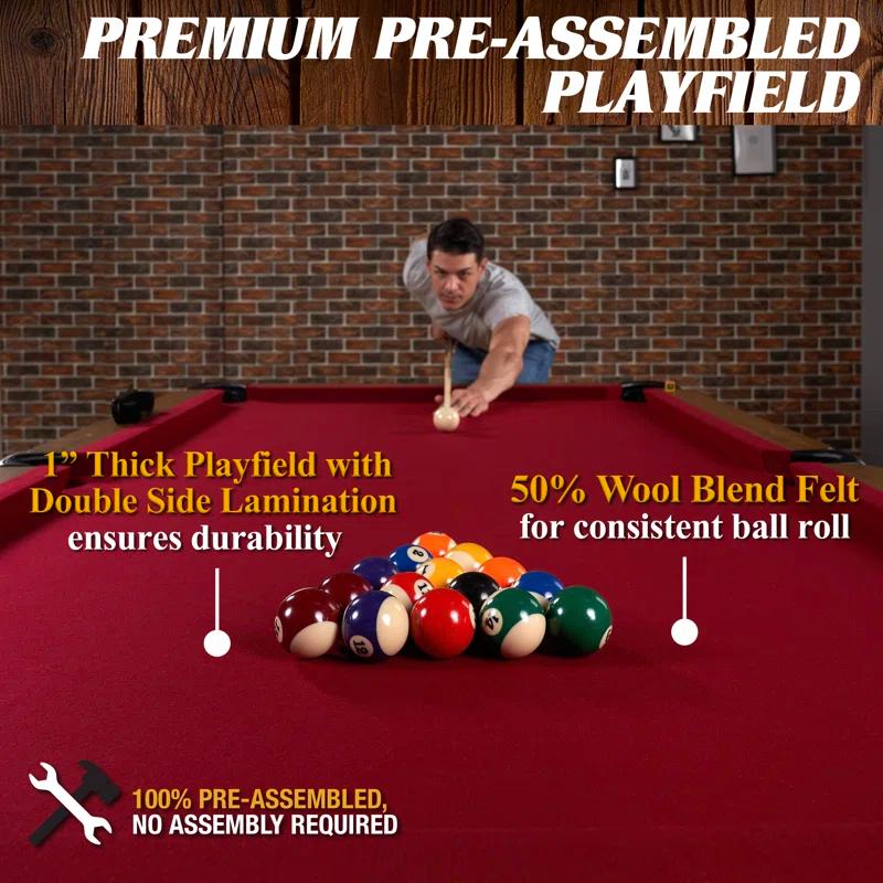 Barrington Billiards Company Barrington Arlington 8 ft Pool Table with Playing Accessories