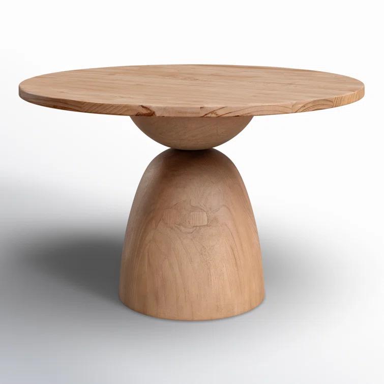 AllModern Saria Reclaimed Pine Round Modern Hourglass Bistro Dining Table & Reviews | AllModern