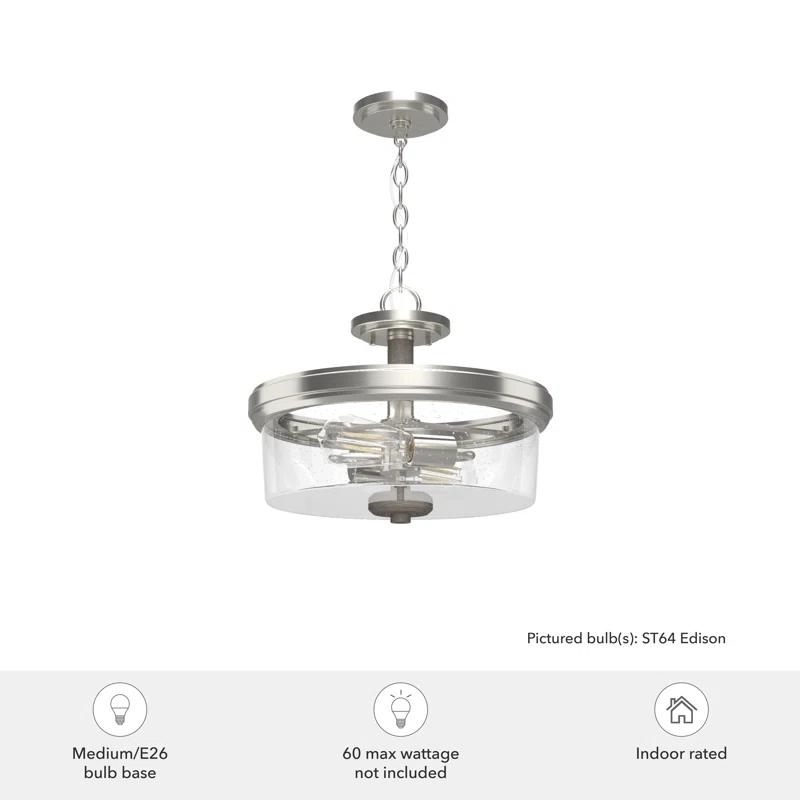 Hunter Fan River Mill 2 Light 15" Semi Flush Mount