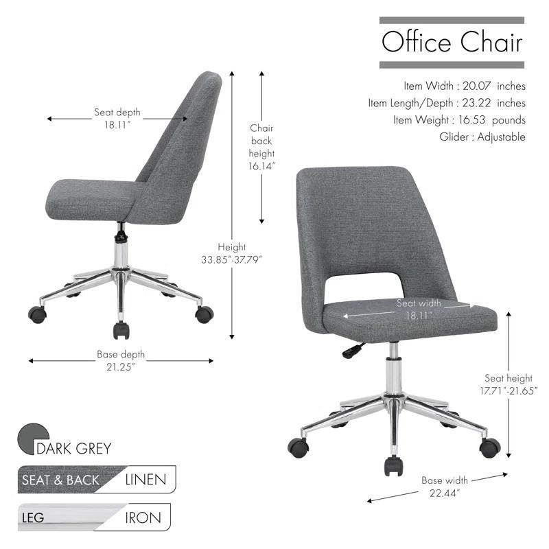 Mercury Row® Amboy Linen Task Chair