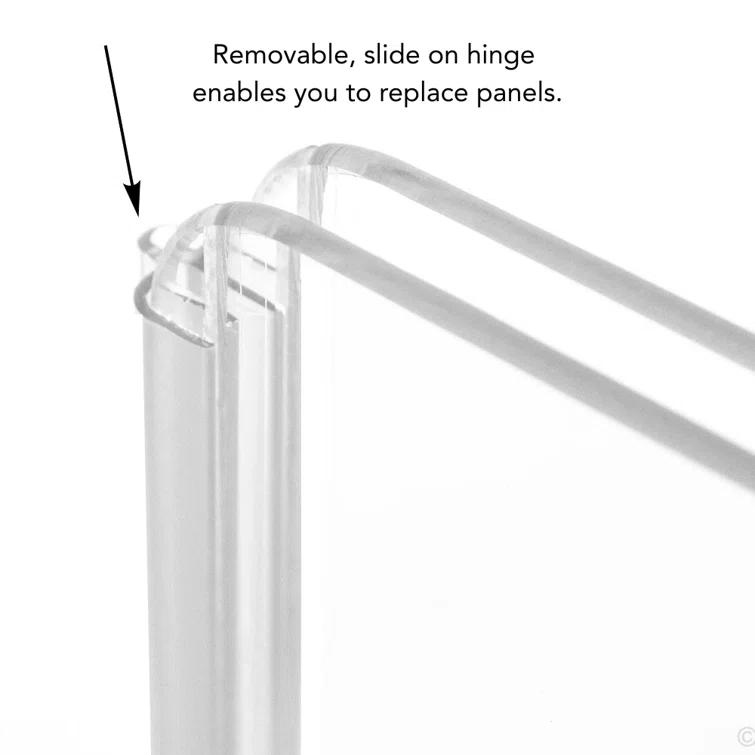 Hiddin Low Clear Freestanding Zig Zag Pet Gate