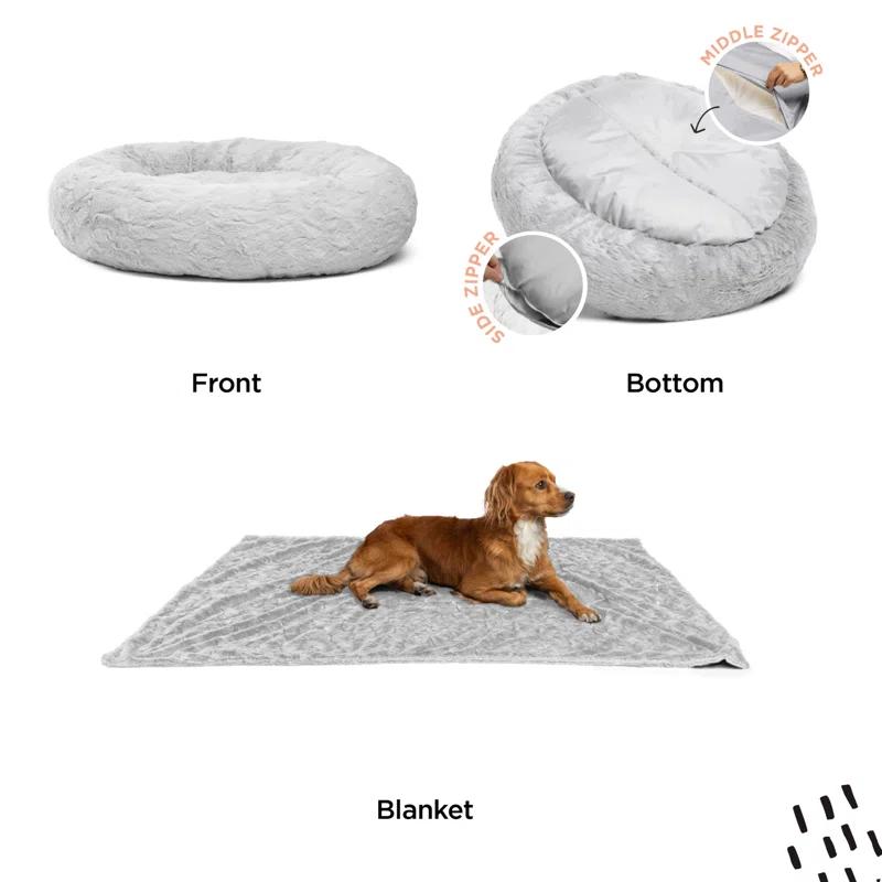 Best Friends By Sheri Best Friends by Sheri Bundle The Original Calming Lux Donut Cuddler Pet Bed/Throw