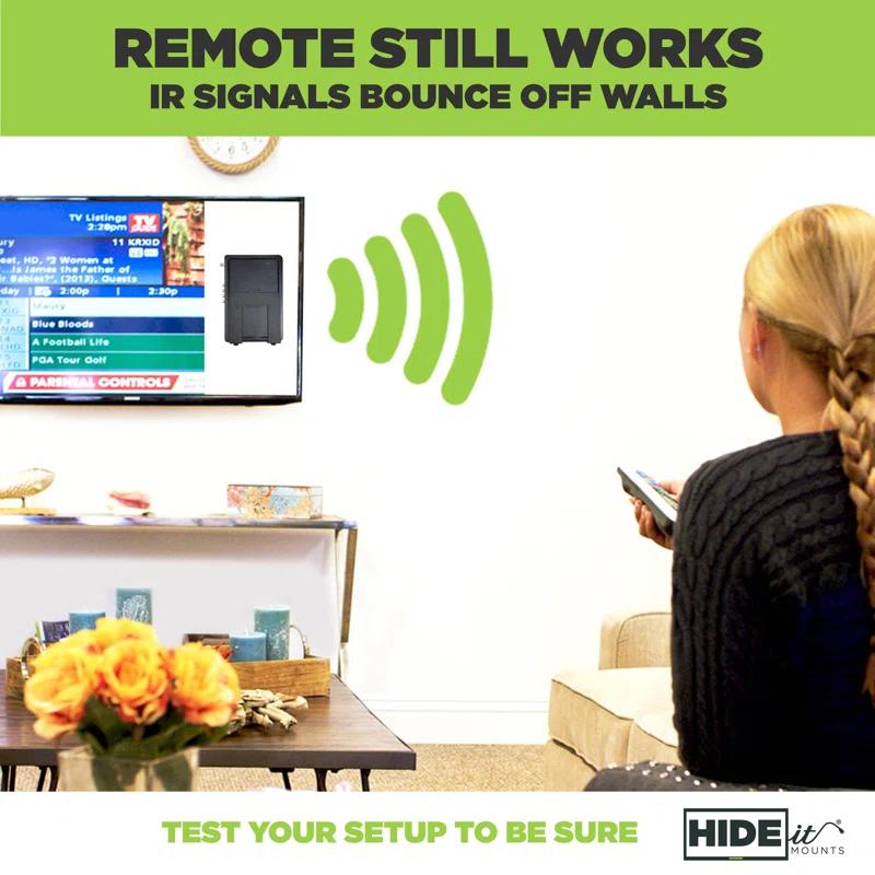 HIDEit Mounts HIDEit Uni-S | Adjustable Small Electronics, Cable Box Mount + Small Computer Mount