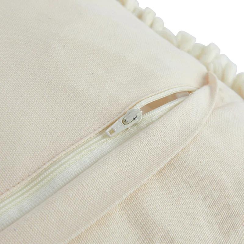 Creative Co-Op Embroidered Cotton Blend Pillow Cover