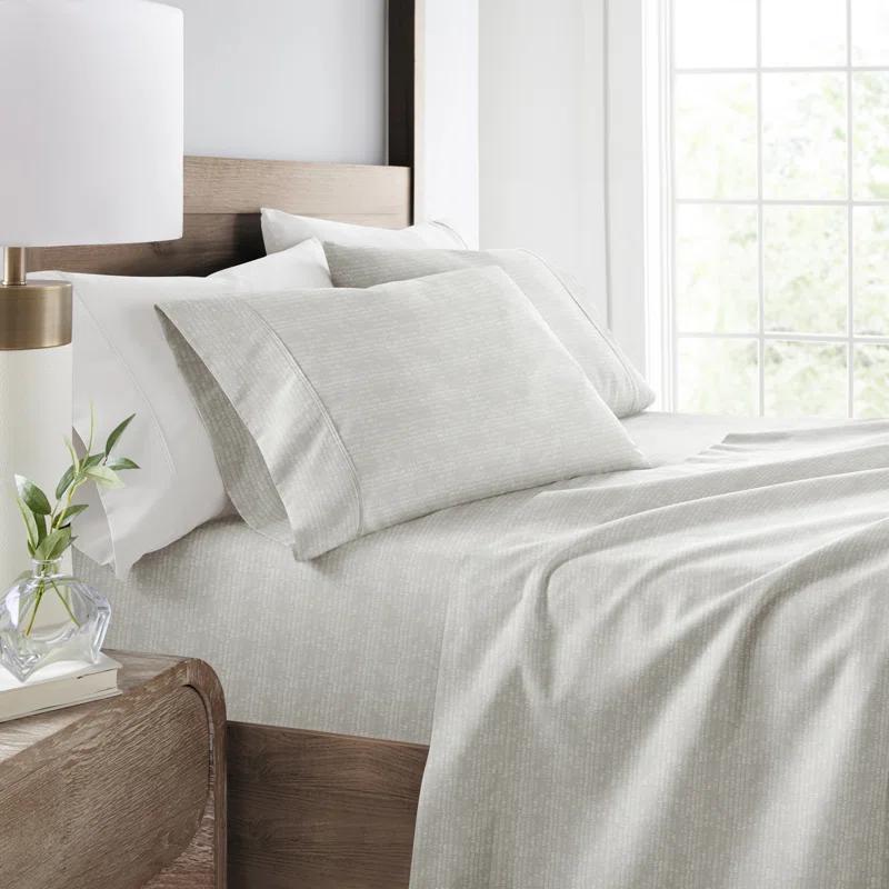 4 Piece Sheet Set Patterned Microfiber Ultra Soft Bedding