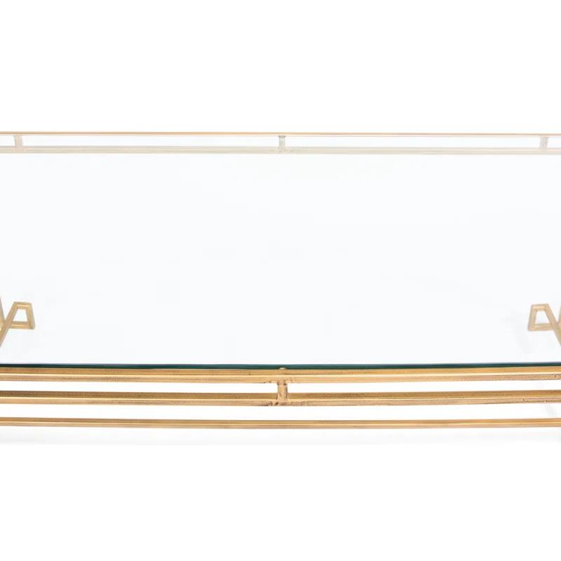 Sarreid Ltd Parallel Sled Glass Top Coffee Table