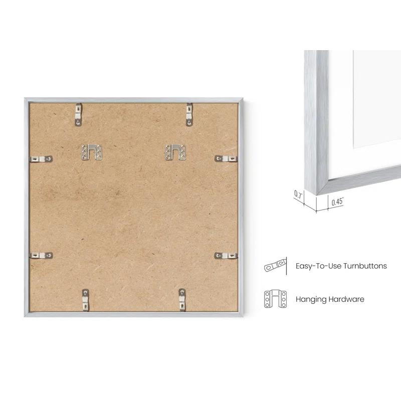 Haus and Hues Matted Square Metal Picture Frames (Set of 3) (Set of 3)