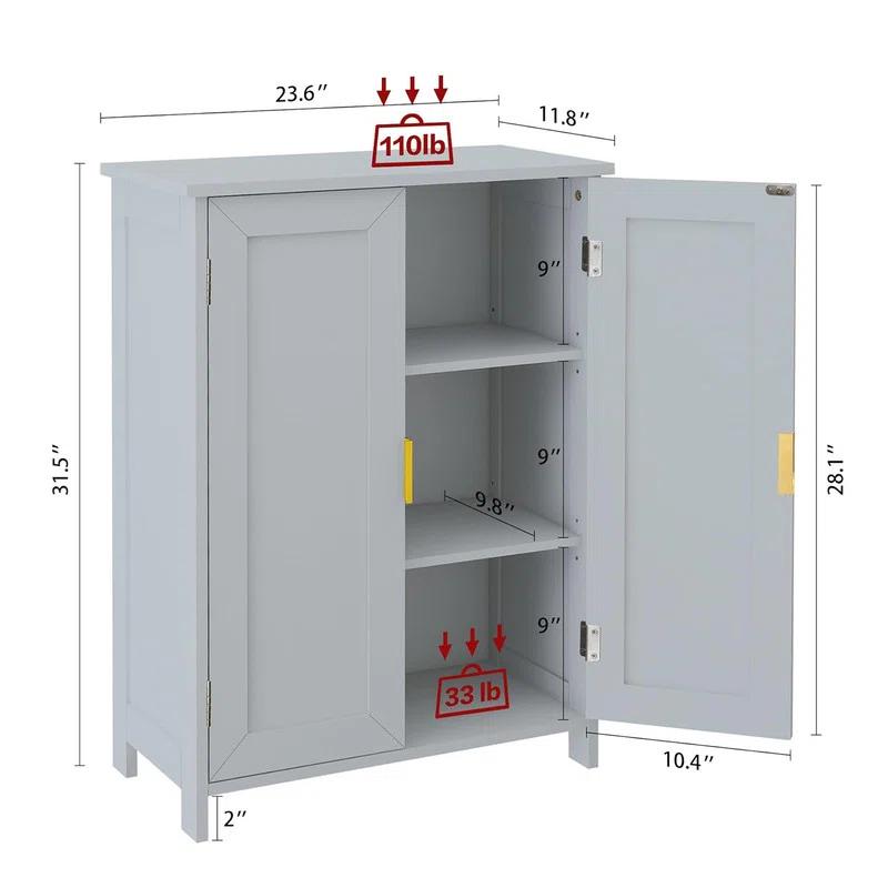 Bathroom Storage Cabinet, Freestanding with 2 Doors,Towel Cabinet for Bathroom Floor Cabinet