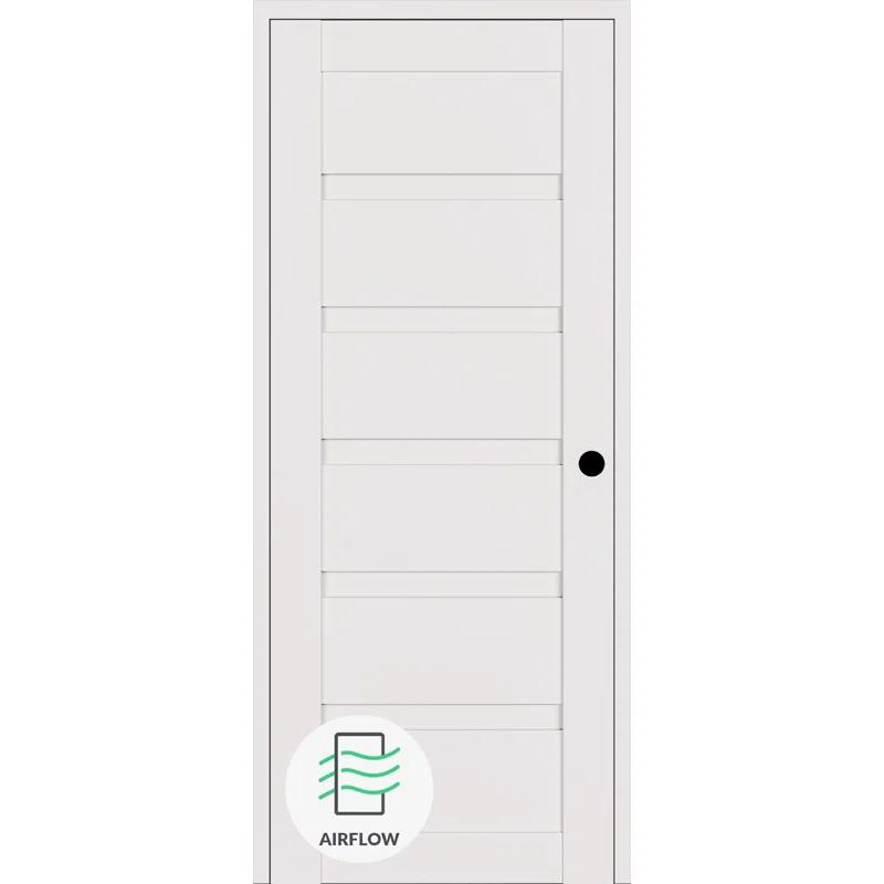 Belldinni Louver DIY-FRIENDLY Paneled Manufactured Wood Airflow Single Prehung Interior Door