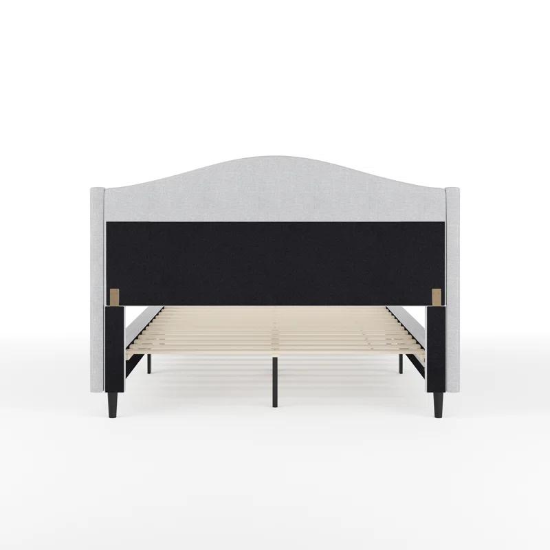 Martha Stewart Martha Stewart Amelia Upholstered Platform Bed With Curved Headboard