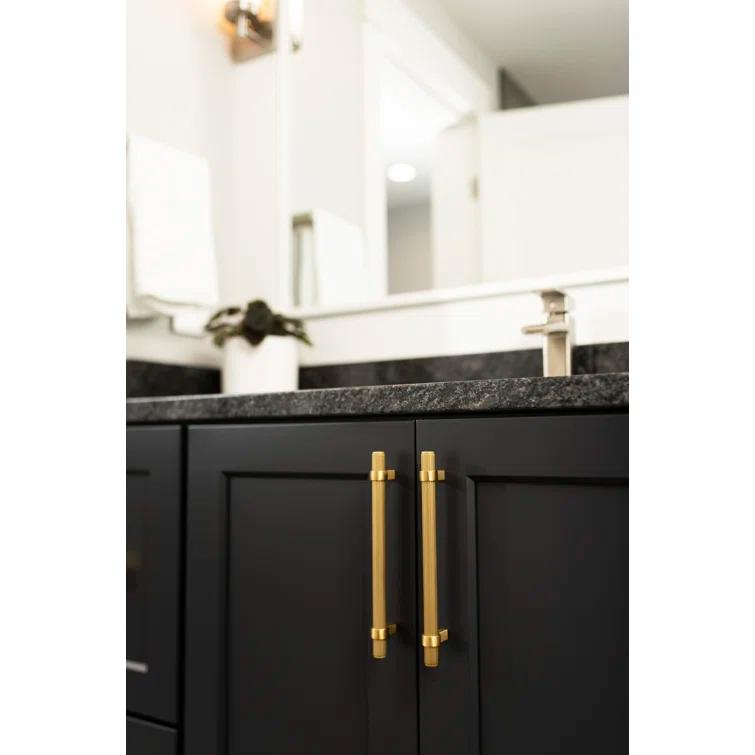 Sinclaire Brushed Golden Brass Bar Pull with Mounting Hardware