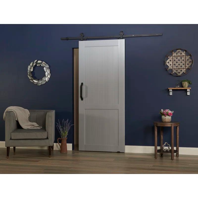 LTL Home Products Millbrooke 84'' Hollow Paneled with Installation Hardware Kit Barn Door