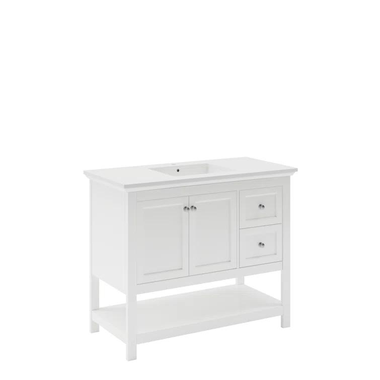 Fresca Manchester 42" Freestanding Single Sink Bathroom Vanity with Integrated Sink (Faucet Not Included)