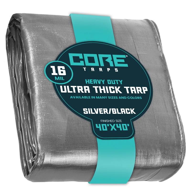 Core Tarps 16 Mil Heavy Duty Polyethylene Tarp, Waterproof, UV Resistant