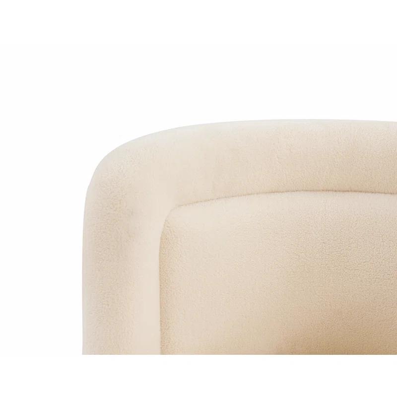 Everly Quinn Tews 29.7" Wide Polyester Swivel Barrel Chair | Wayfair