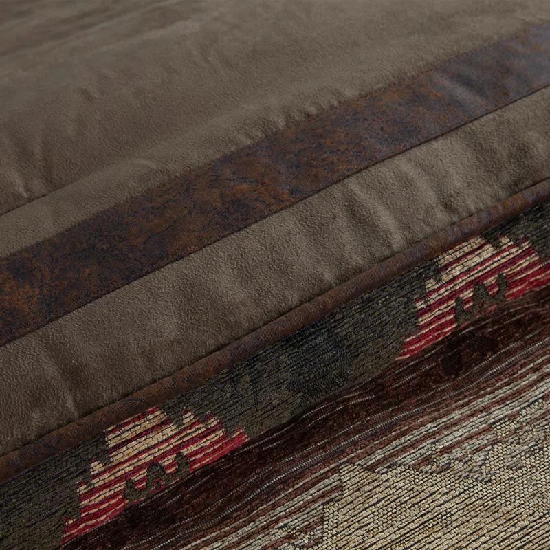 Paseo Road by HiEnd Accents Sierra Brown/Red/Tan Aztec Print Western Rustic Comforter Set