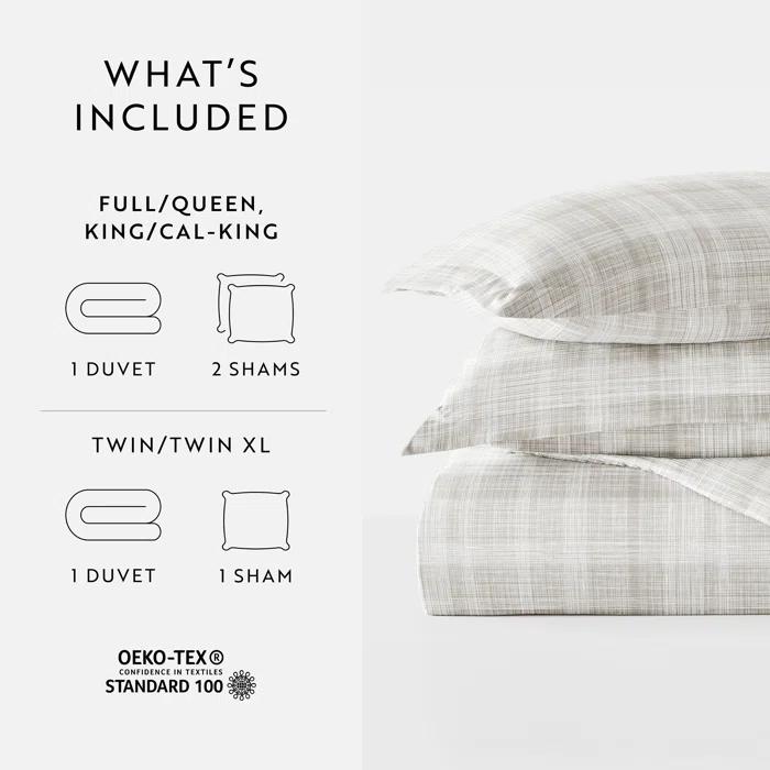 Becky Cameron Becky Cameron Plaid Duvet Cover Set