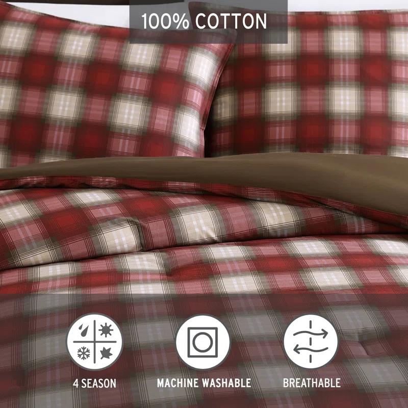 Eddie Bauer Eddie Bauer Navigation Plaid Cotton Reversible Comforter Set