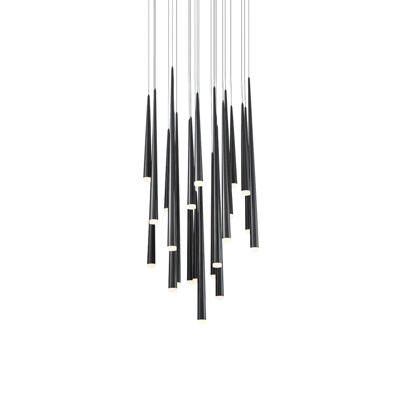 Cascade 21 - Light Polished Nickel LED Cluster Pendant