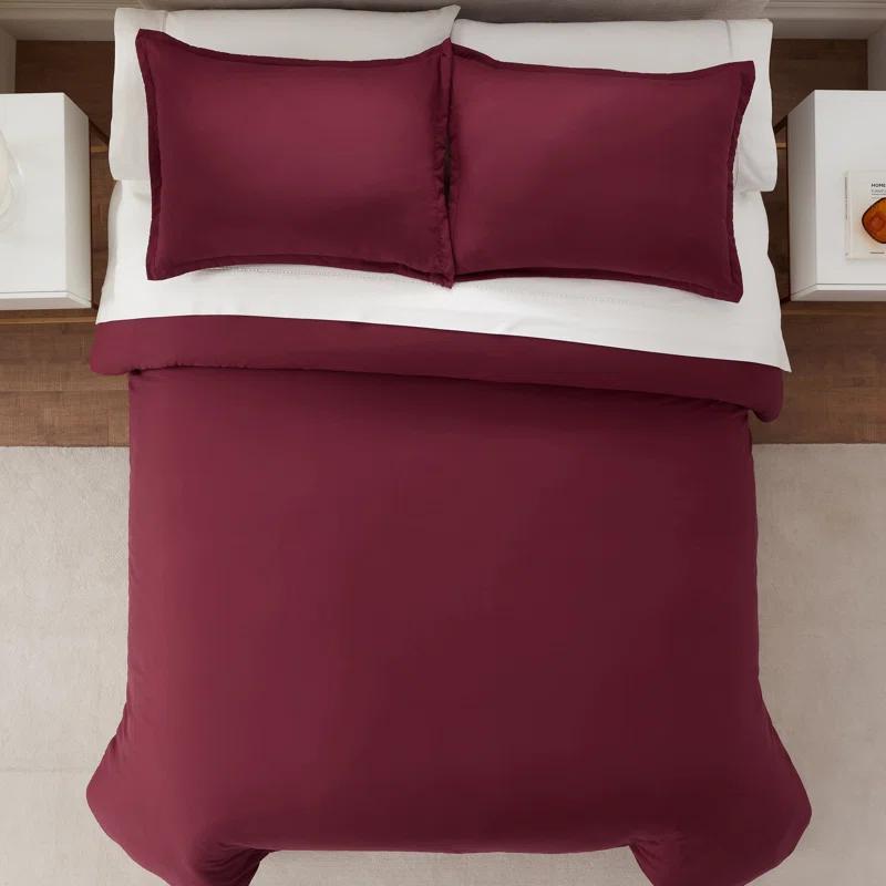 Serta Serta Simply Clean Antimicrobial 3 Piece Duvet Cover Set