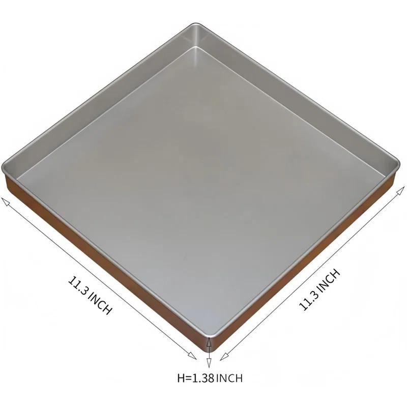 Anadea Nonstick Square Baking Pan, 11X11 Inch Carbon Steel Cake Baking Sheet, Cookies Bakeware For Oven Baking Gold