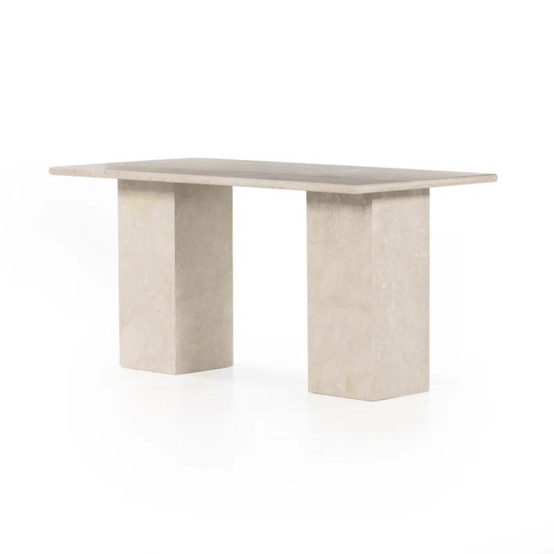 Leonel Desk - Cream Marble