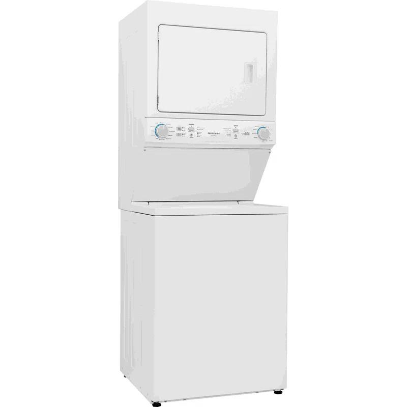 Frigidaire Electric Long Vent Stacked Laundry Center - 3.9 Cu. Ft Washer and 5.5 Cu. Ft. Dryer
