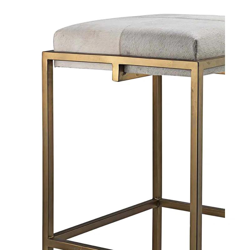 Jamie Young Company Shelby Upholstered Counter Stool with Metal Frame
