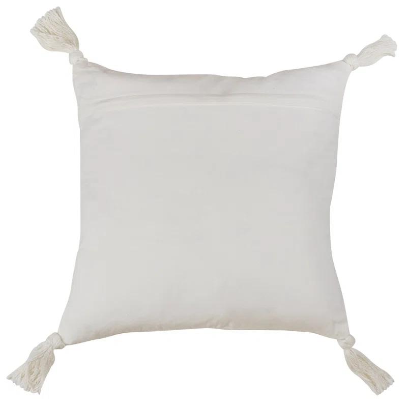 Saro Oneeka Collection Tassels Down Throw Pillow