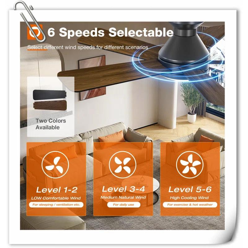 Ivy Bronx Myhrren Ceiling Fan with LED Lights