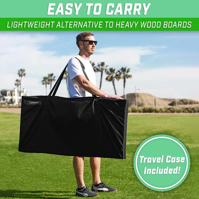 GoSports American Flag Regulation Cornhole Set with Carrying Case