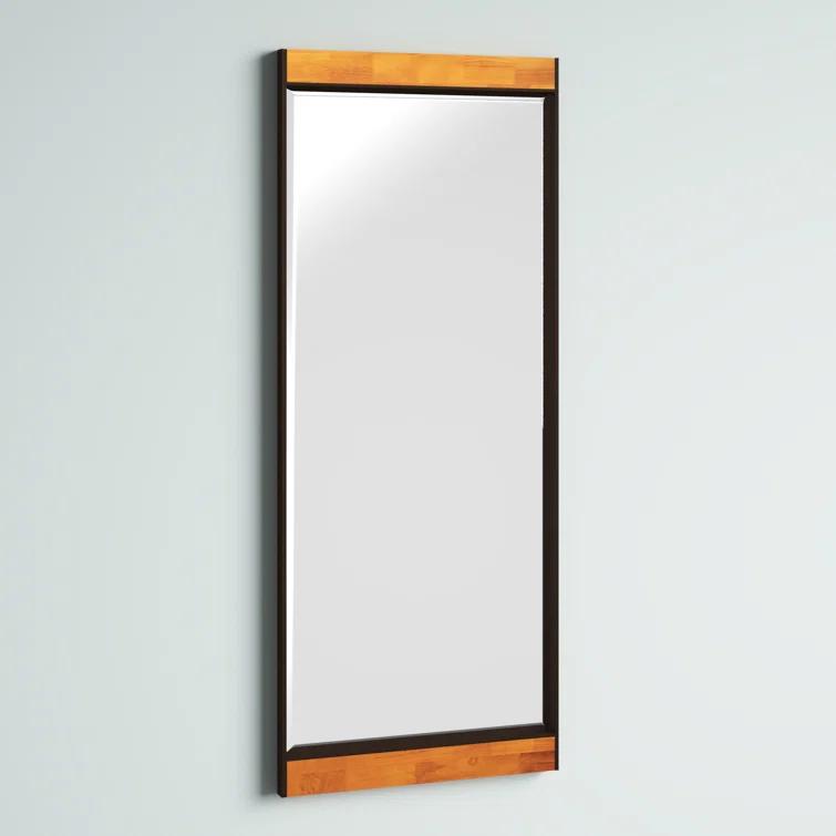 Mercury Row® Cliveden Rectangular Wood & Metal Industrial Floor Mirror