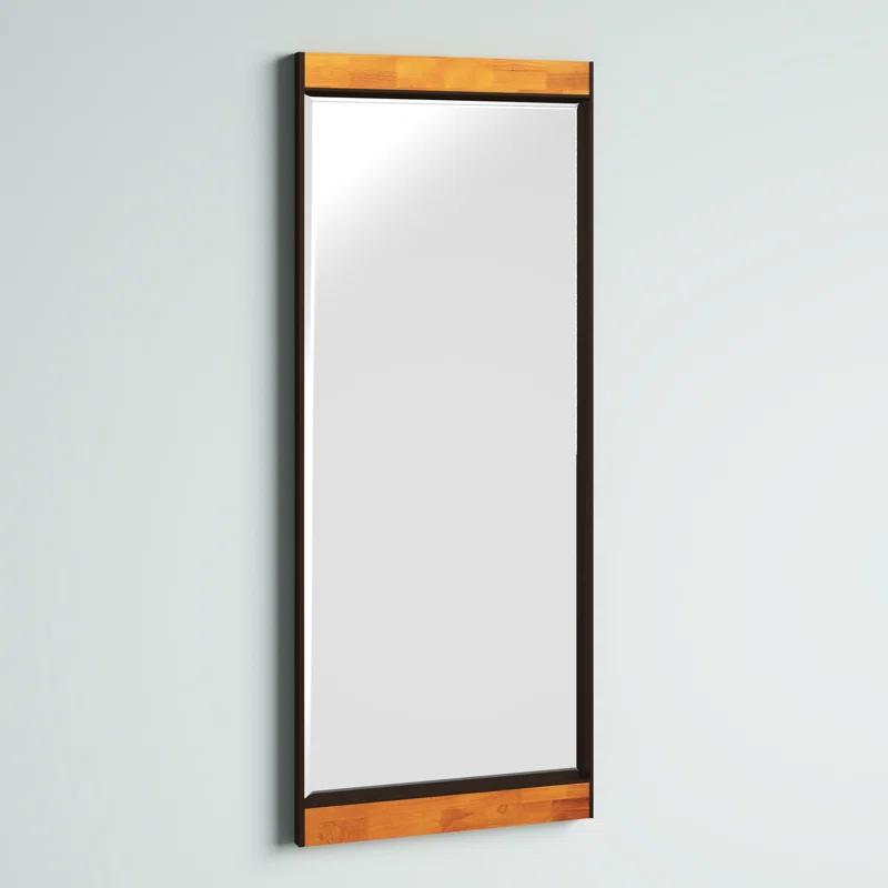 Mercury Row® Cliveden Rectangular Wood & Metal Industrial Floor Mirror