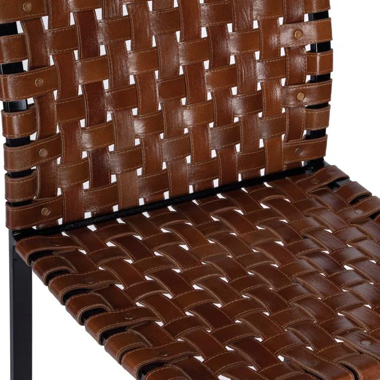 Butler Specialty Urban Woven Leather Bar Stool In Brown