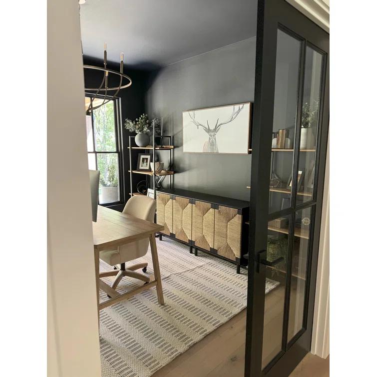 Nathan James Shellie 31.4'' Tall Solid Wood 2 - Door Accent Cabinet