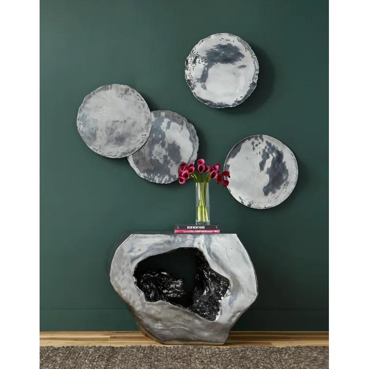 Phillips Collection Cast Naturals Plateada Hollow 40 Console Table