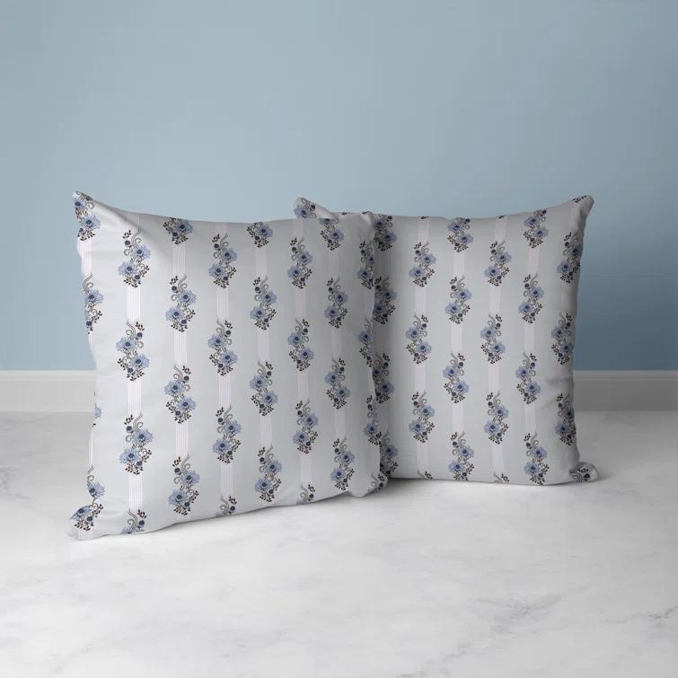 Amrita Sen Floral Luminosity Floral Indoor/Outdoor Reversible Throw Pillow