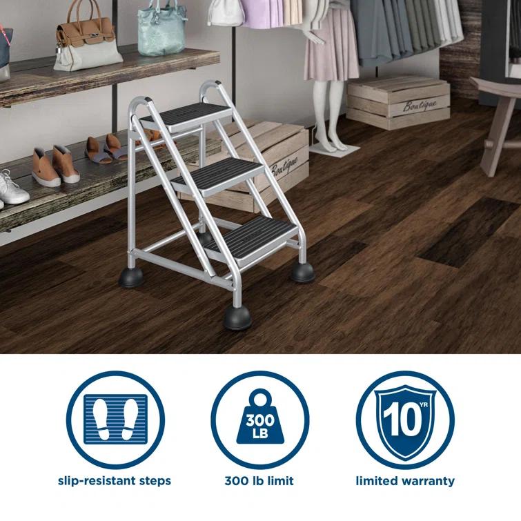 COSCO Hively 3 - Step Steel Lightweight Folding Step Stool