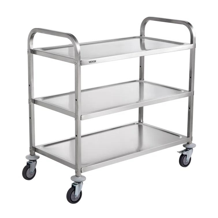 VEVOR Rolling Kitchen Cart with Steel Top | Wayfair