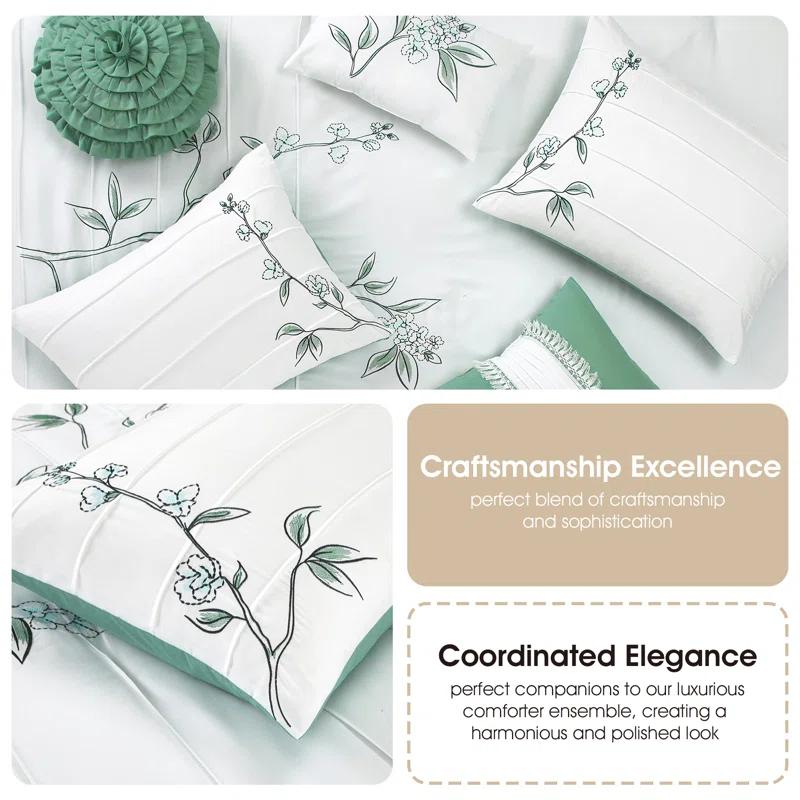 Raina Microfiber 7 Piece Floral Comforter Set