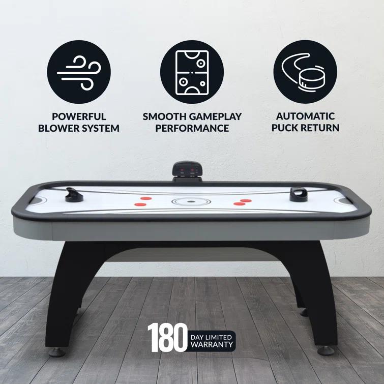 Hathaway Games Silverstreak 72.5" 2 -Player Air Hockey Table with Digital Scoreboard