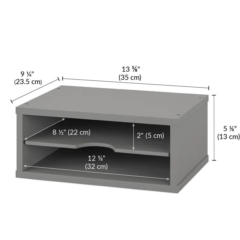 Ballucci Logan Stackable 2-Tier Paper Organizer and Monitor Stand