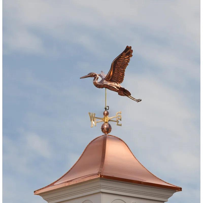Blue Heron Bird Copper Weathervane