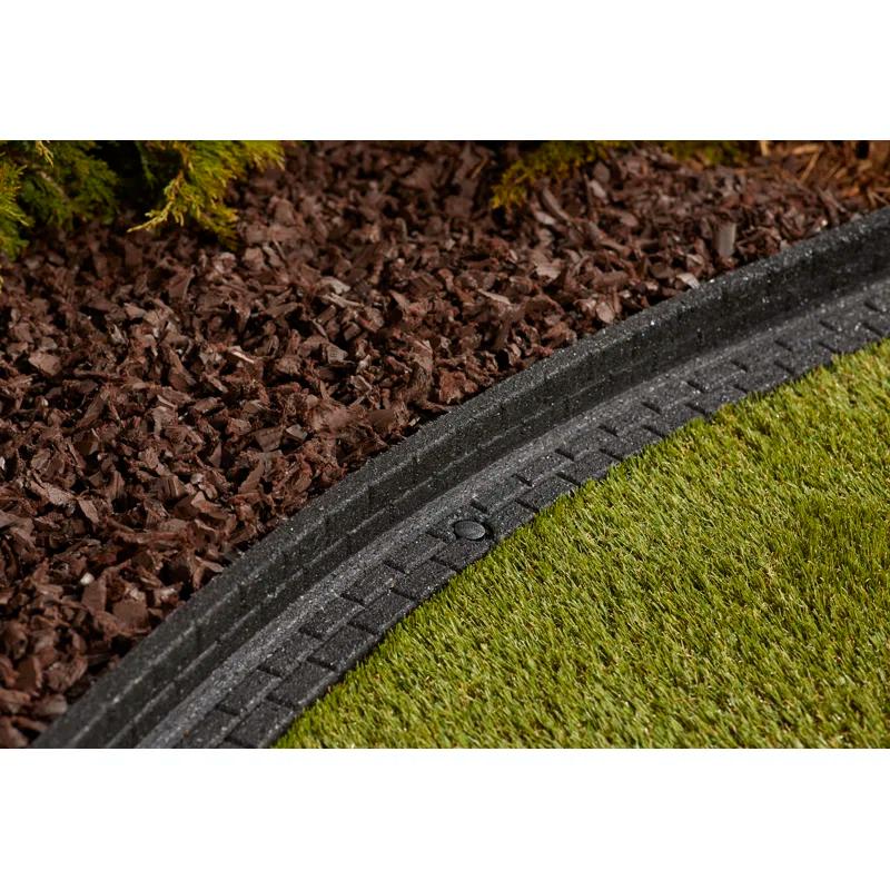 Rubberific 4 ft. Brickface Rubber Landscape Lawn Edging (Set of 6)