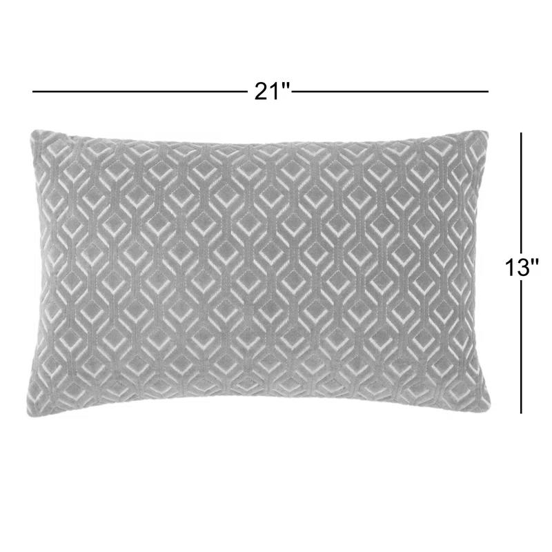 Ryans Embroidered Cotton Lumbar Throw Pillow